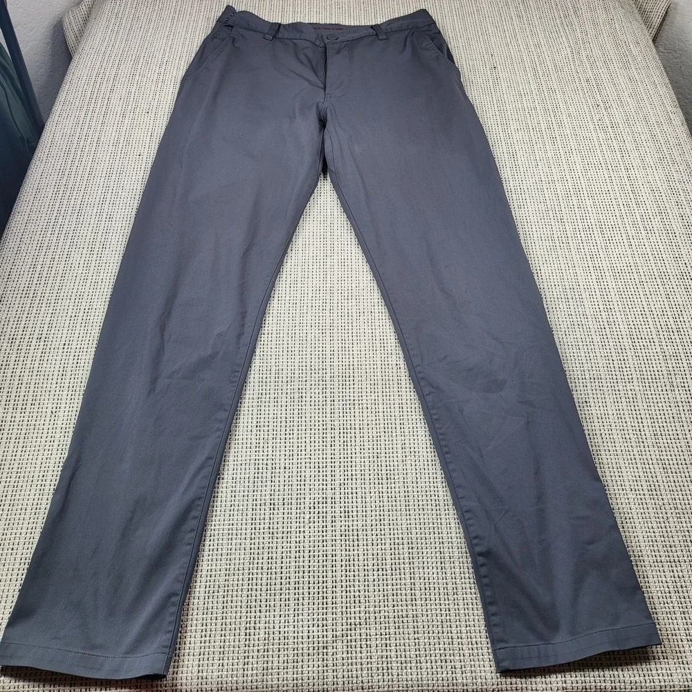 Rhone Pants Mens 30x31 Gray Lightweight Performance Chino‎ Casual Pockets